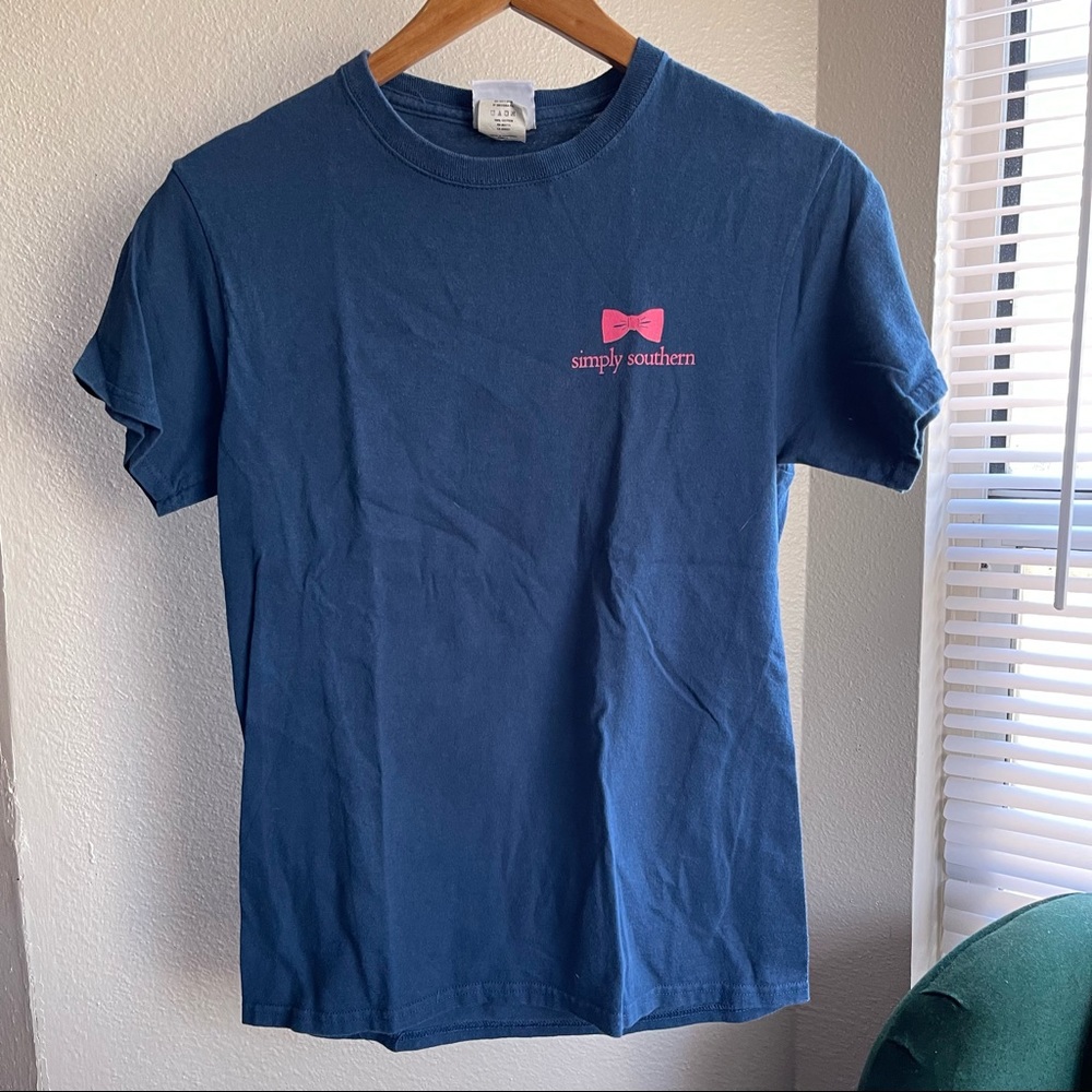 SOLD Simply Southern Navy Short Sleeve T-shirt